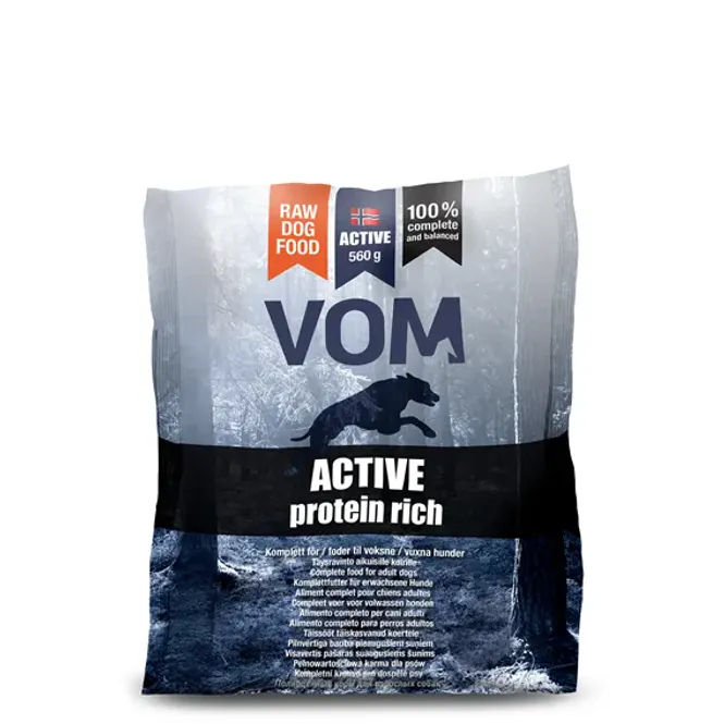 Hovedbilde VOM ACTIVE fullfôr proteinrikt pose 560 gram