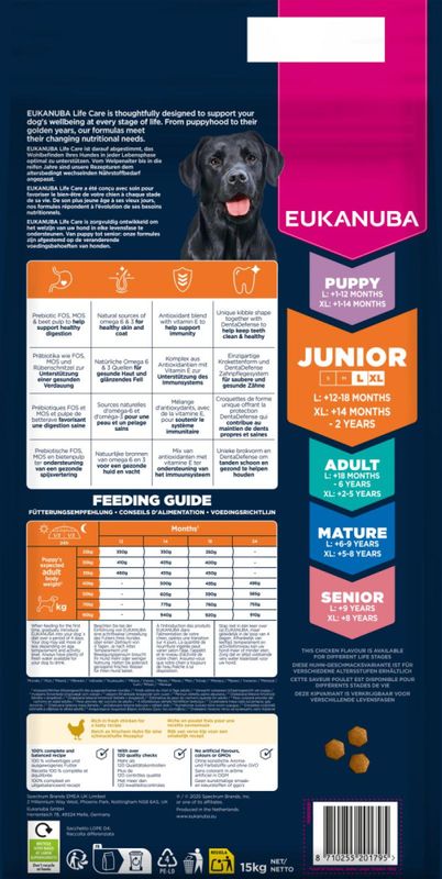 EUKANUBA Hundefor Junior Large Breed Kylling 15kg