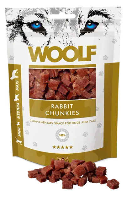 Hovedbilde Woolf Godbiter Rabbit chunkies 100g