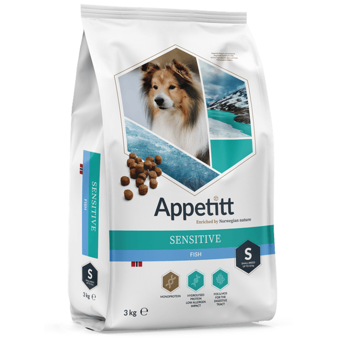 Hovedbilde Appetitt Hundefôr Sensitive Fish Small Breed 3 kg
