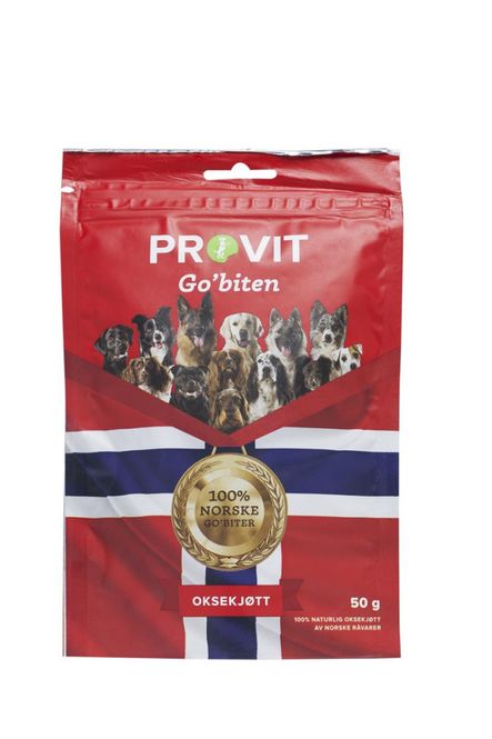 Hovedbilde PROVIT Godbiter Frysetørket Oksekjøtt 50g