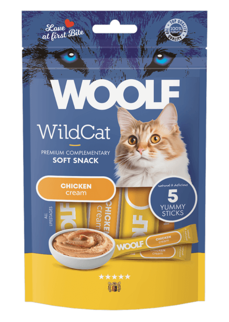 Hovedbilde WOOLF Wildcat Cream Chicken 5 Stk