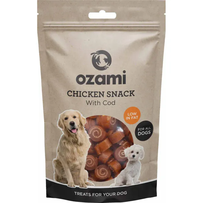 Hovedbilde Chicken Snack With Cod 100gr Ozami