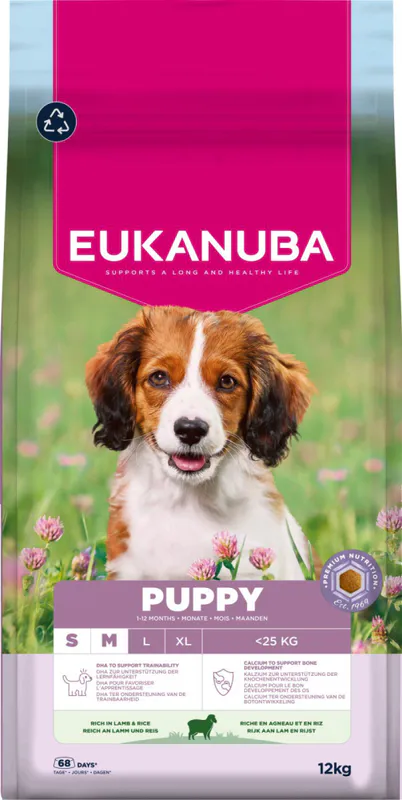 EUKANUBA Hundefor Puppy Small/medium Breed Lam & Ris 12kg