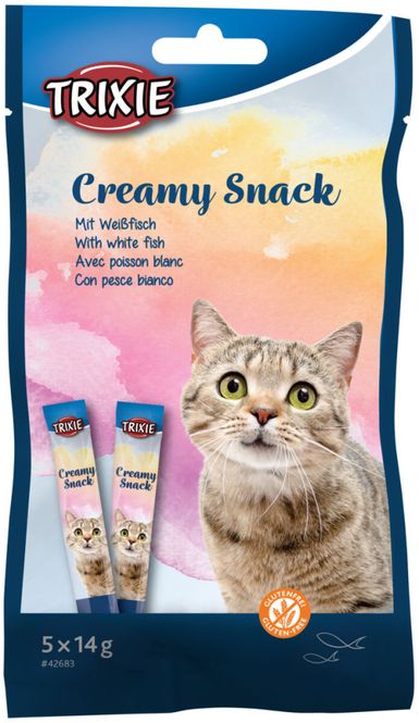 Hovedbilde Creamy Snack Katt M/Tunfisk & Hvit fisk 5stk