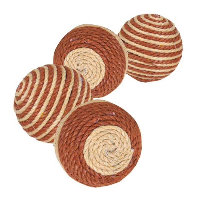 Hovedbilde Katteleke Sisal baller Brun/Beige Ø4,5cm