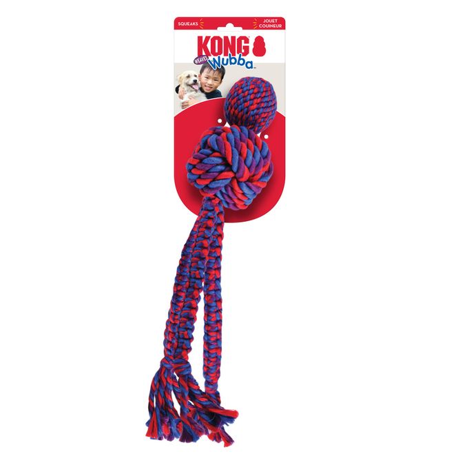 Hovedbilde Hundeleke KONG Wubba Weaves m/ tau