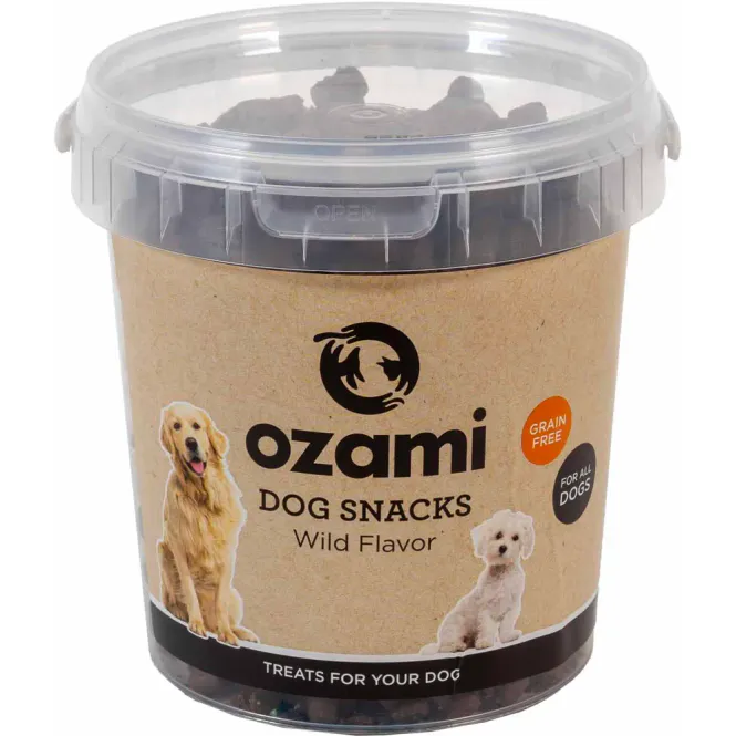 Hovedbilde Ozami hundesnack Kornfri vilt bøtte 500 g