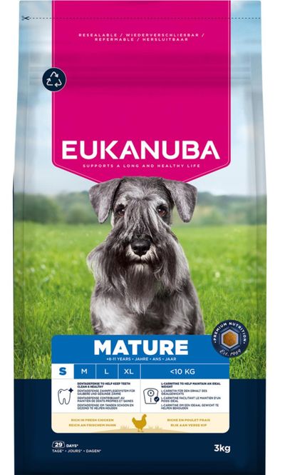 Hovedbilde EUKANUBA Hundefor Mature Small Breed kylling 3kg