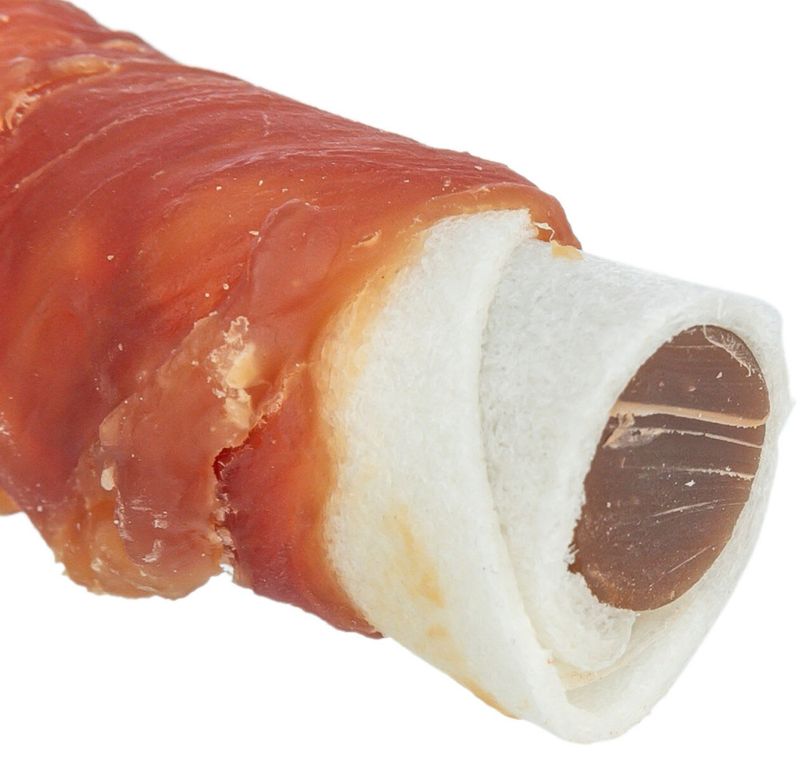 Tyggerull Natur M/Andefilè Fyldt M/Kyllinglever 12cm 35g