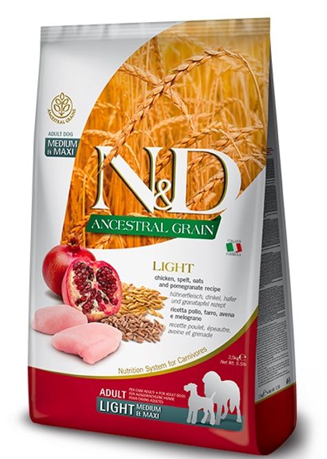 Hovedbilde FARMINA N&D Hundefor Kylling Light Medium 12kg