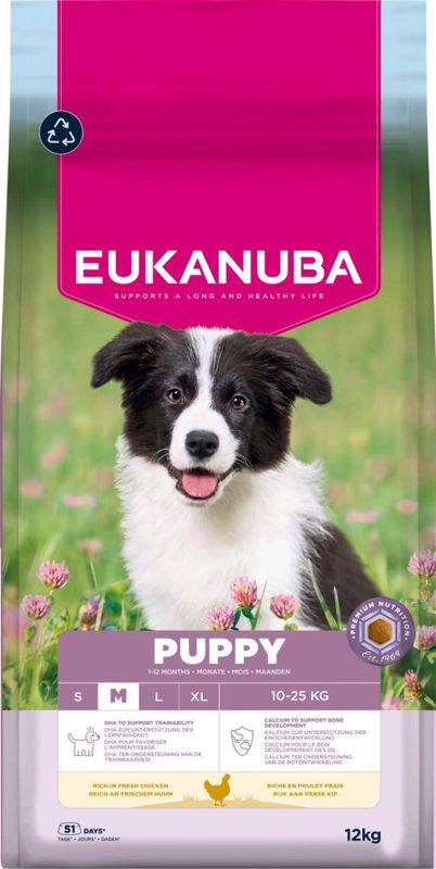 EUKANUBA Puppy Medium Breed kylling 12kg