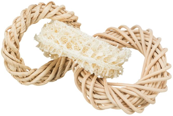 Hovedbilde Gnagerleke Ringer av Loofah/Rotting/Mais Ø13cm