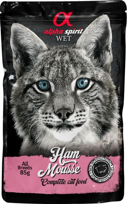 Hovedbilde Alpha Spirit Cat Pouch Mousse Skinke 85g