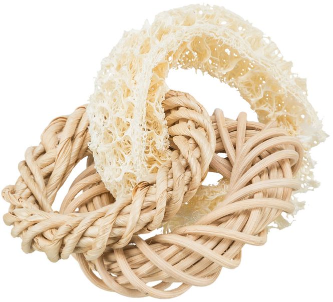 Hovedbilde Gnagerleke Ringer av Loofah/Rotting/Mais Ø13cm