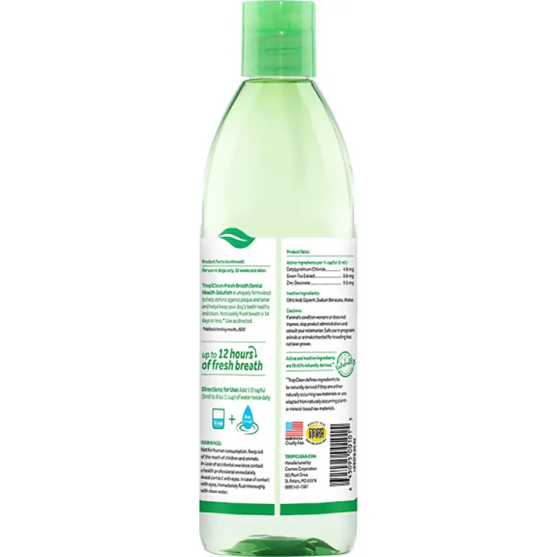Tropiclean Oral Care Water Additive Dogs 473 ml