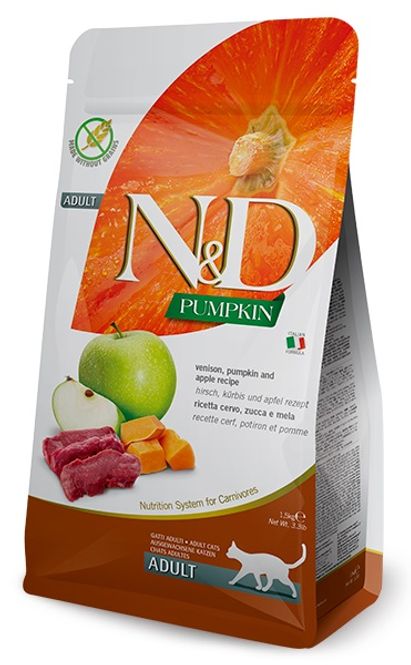 Hovedbilde FARMINA N&D Kattemat Hjort og Gresskar Adult 5kg