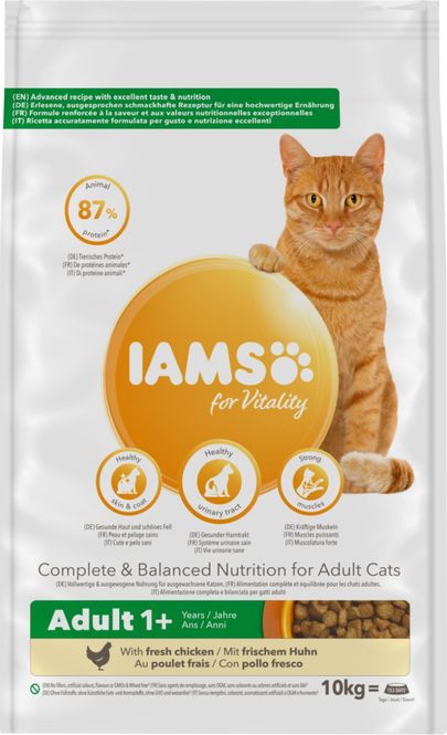 Hovedbilde IAMS kattemat Vitality Adult kylling 10kg