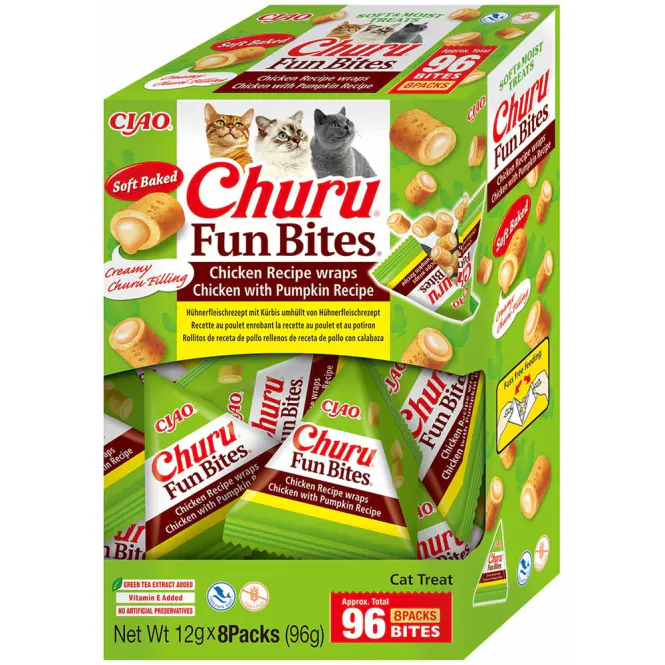 Hovedbilde Churu Cat Fun Bites Chicken With Pumpkin 8 stk